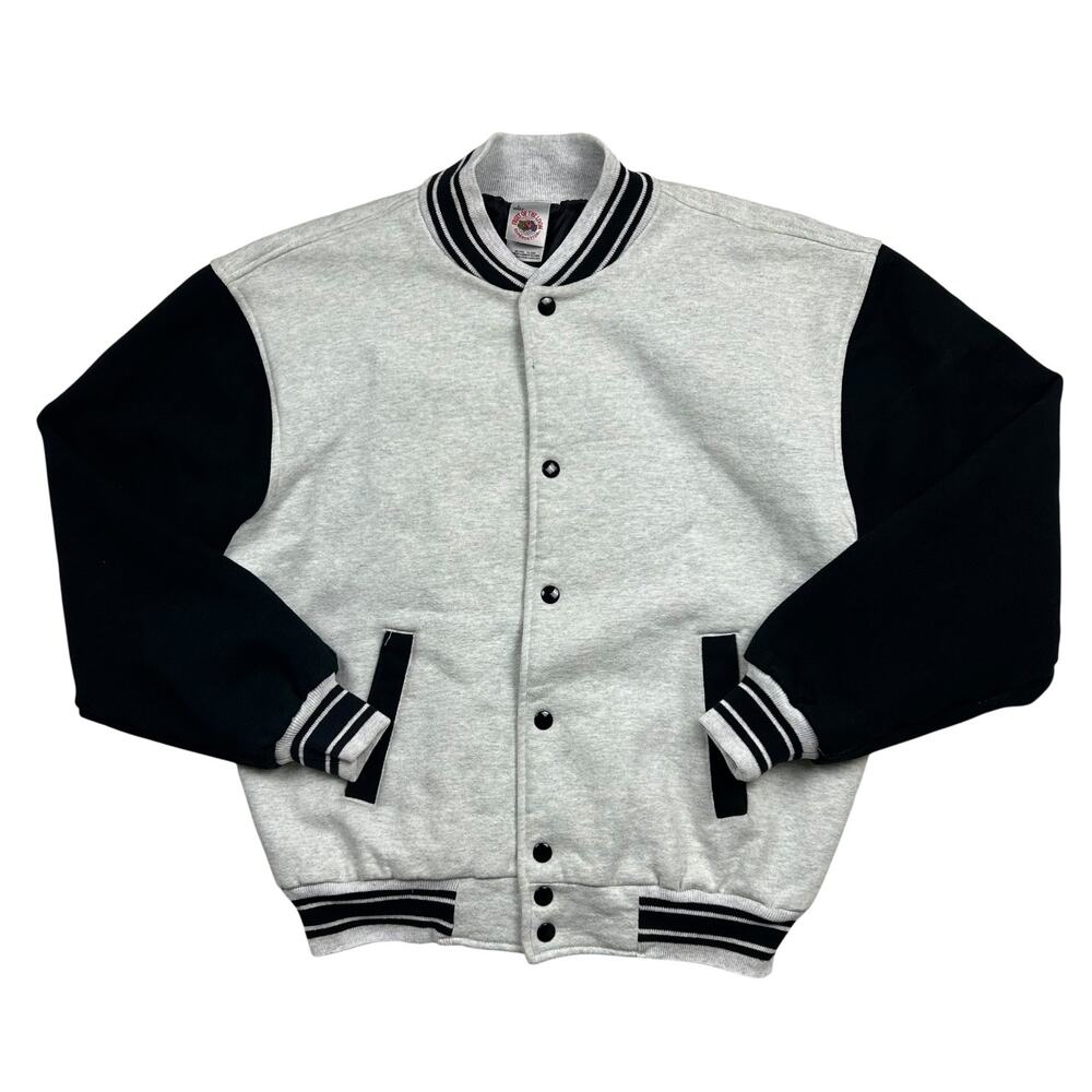 VTG Fruit of the Loom Supercotton Letterman Jacket Large Flint Michigan Karate